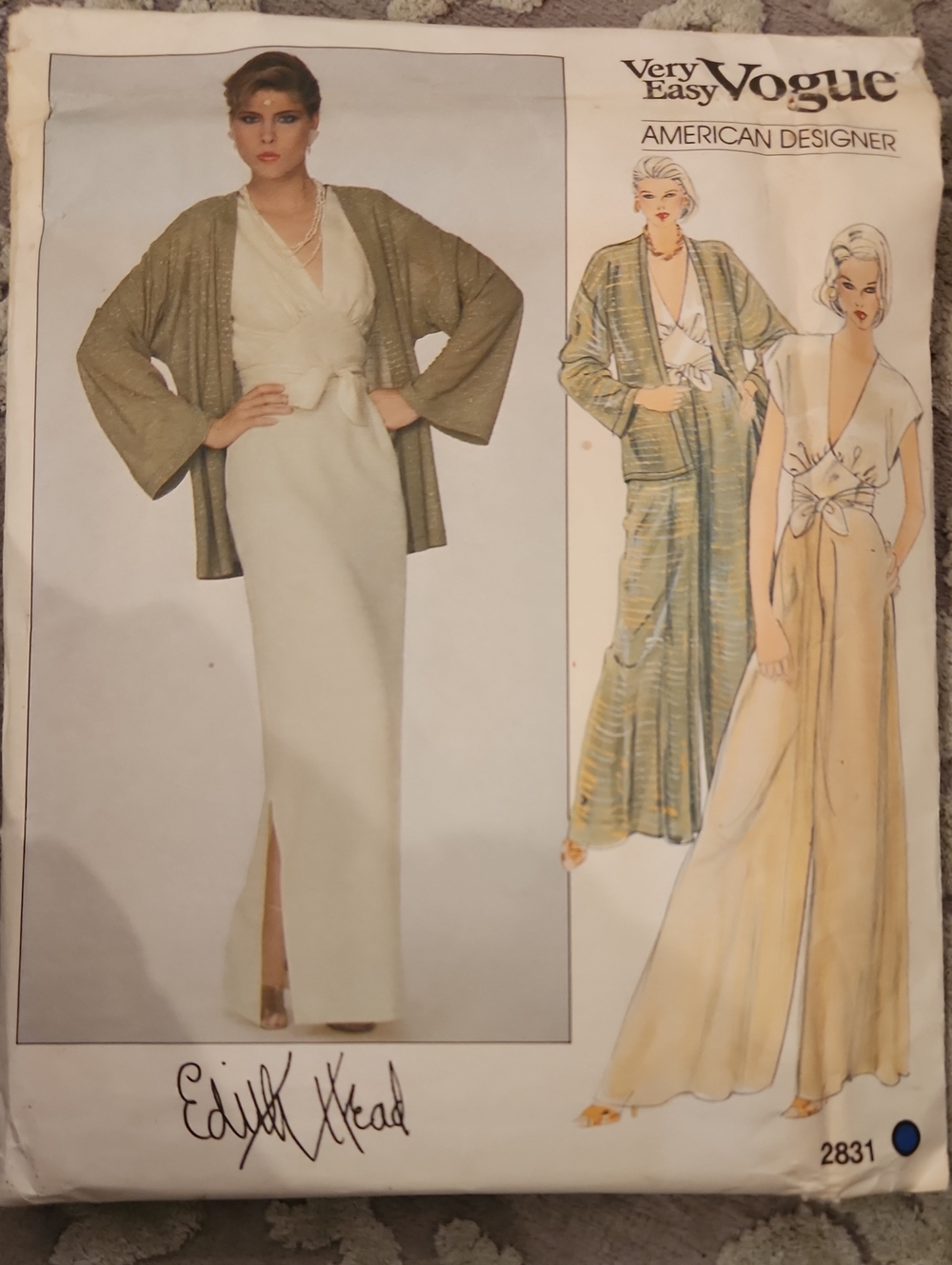 Vintage Very Easy Vogue Women's Pattern Edith Head American Designer Size 10